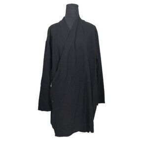 Shirin Guild Duster Wrap Wool Knit Oversized L Lagenlook Minimalist Asymmetrical